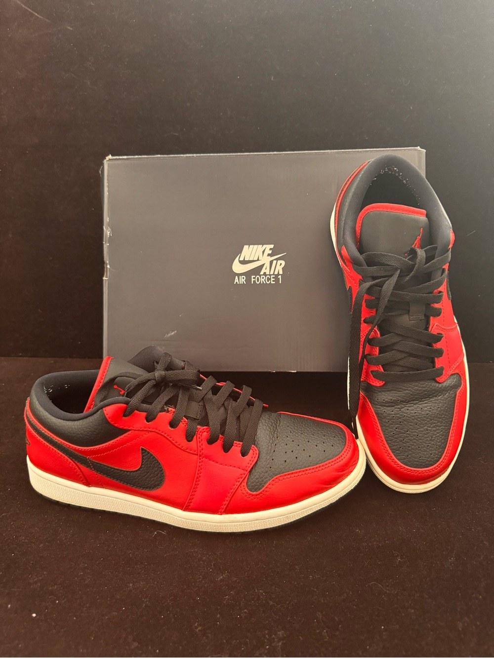 Nike Air Jordan 1 Low "Reverse Bred / Gym Red" – Men's Size 10 (With Box)